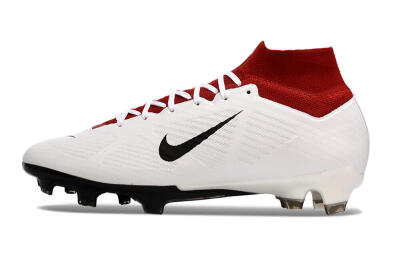 Nike Air Zoom Mercurial Superfly 9 Elite FG High-Tops Football Boots - White/Black/Red
