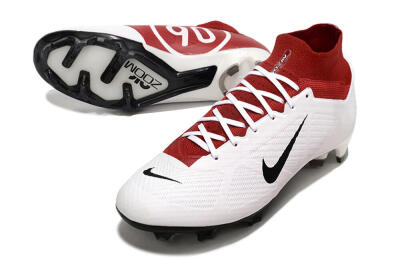 Nike Air Zoom Mercurial Superfly 9 Elite FG High-Tops Football Boots - White/Black/Red