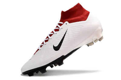 Nike Air Zoom Mercurial Superfly 9 Elite FG High-Tops Football Boots - White/Black/Red