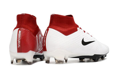 Nike Air Zoom Mercurial Superfly 9 Elite FG High-Tops Football Boots - White/Black/Red