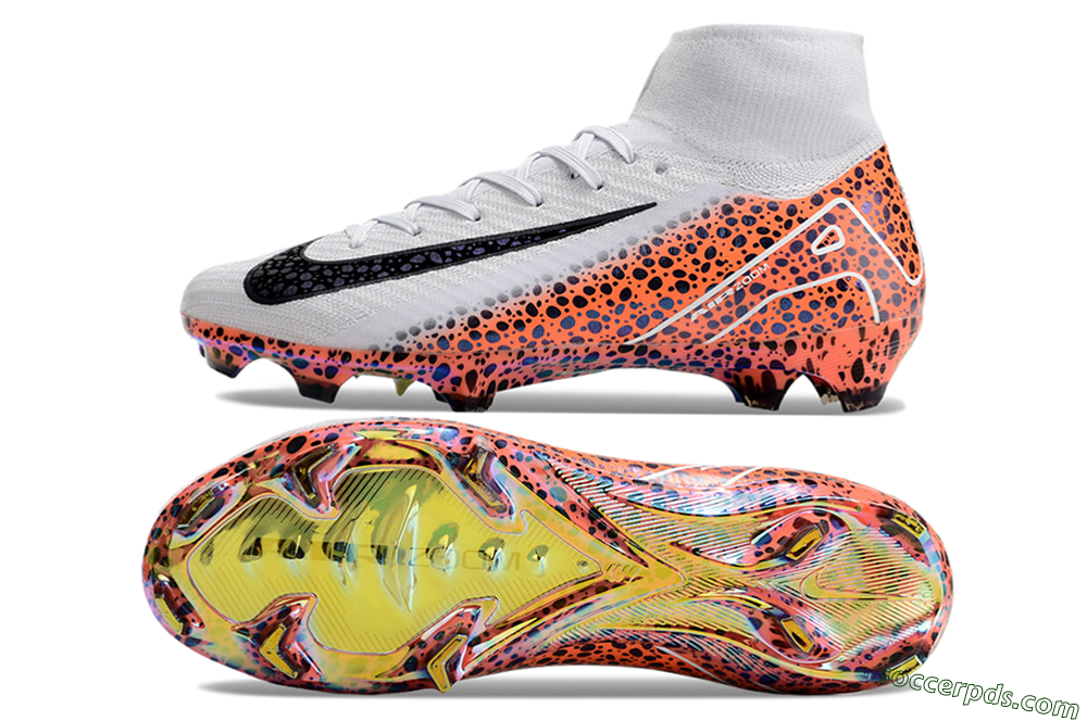 Nike Air Zoom Mercurial Superfly 10 Elite FG High-Tops Football Boots - Grey/Leopard/Gold 0