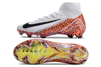 Nike Air Zoom Mercurial Superfly 10 Elite FG High-Tops Football Boots - Grey/Leopard/Gold