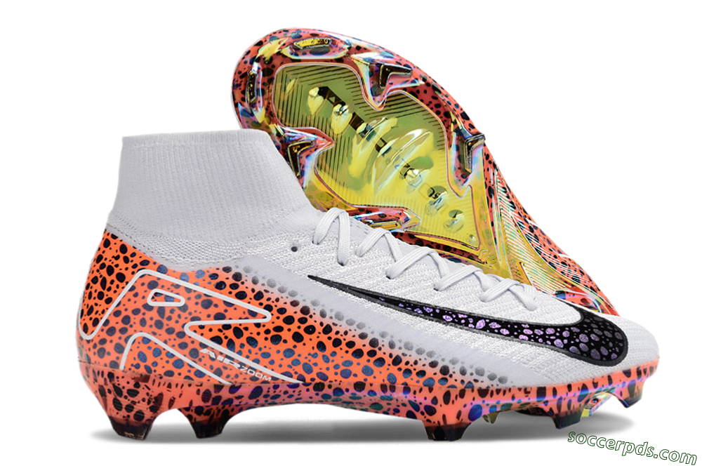 Nike Air Zoom Mercurial Superfly 10 Elite FG High-Tops Football Boots - Grey/Leopard/Gold 1