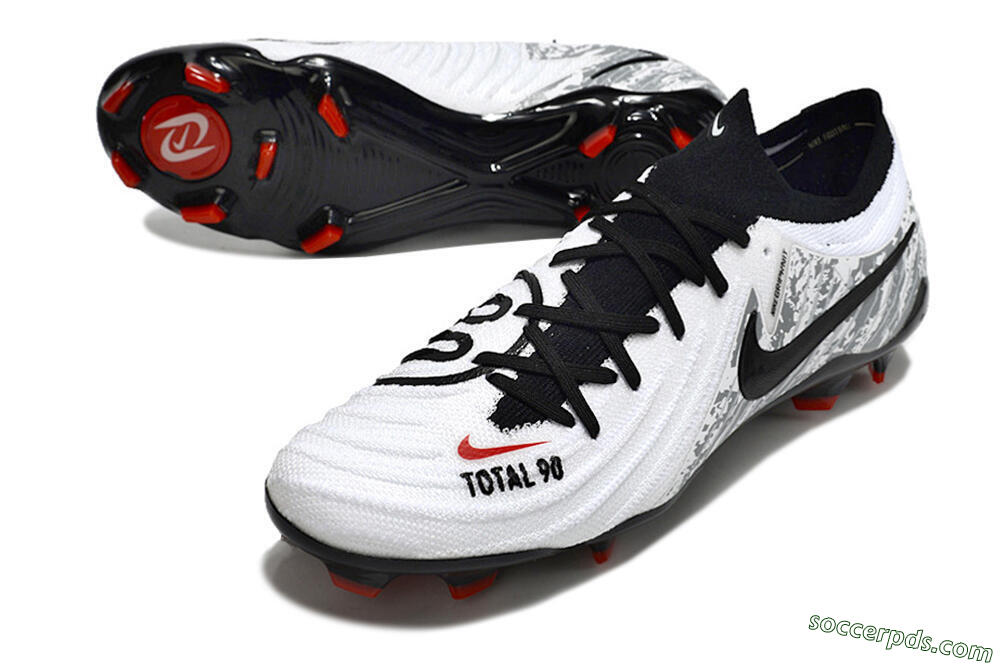 Nike Phantom Luna Elite FG Low-Tops Football Boots - White/Red/Black/Grey 3
