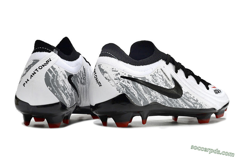 Nike Phantom Luna Elite FG Low-Tops Football Boots - White/Red/Black/Grey 6