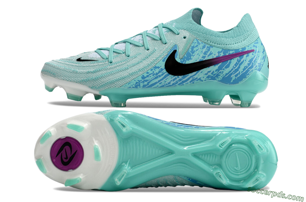 Nike Phantom Luna 2 Elite LV8 FG Low-Tops Football Boots - Jade/Black/Purple 0