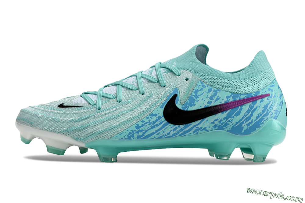 Nike Phantom Luna 2 Elite LV8 FG Low-Tops Football Boots - Jade/Black/Purple 2