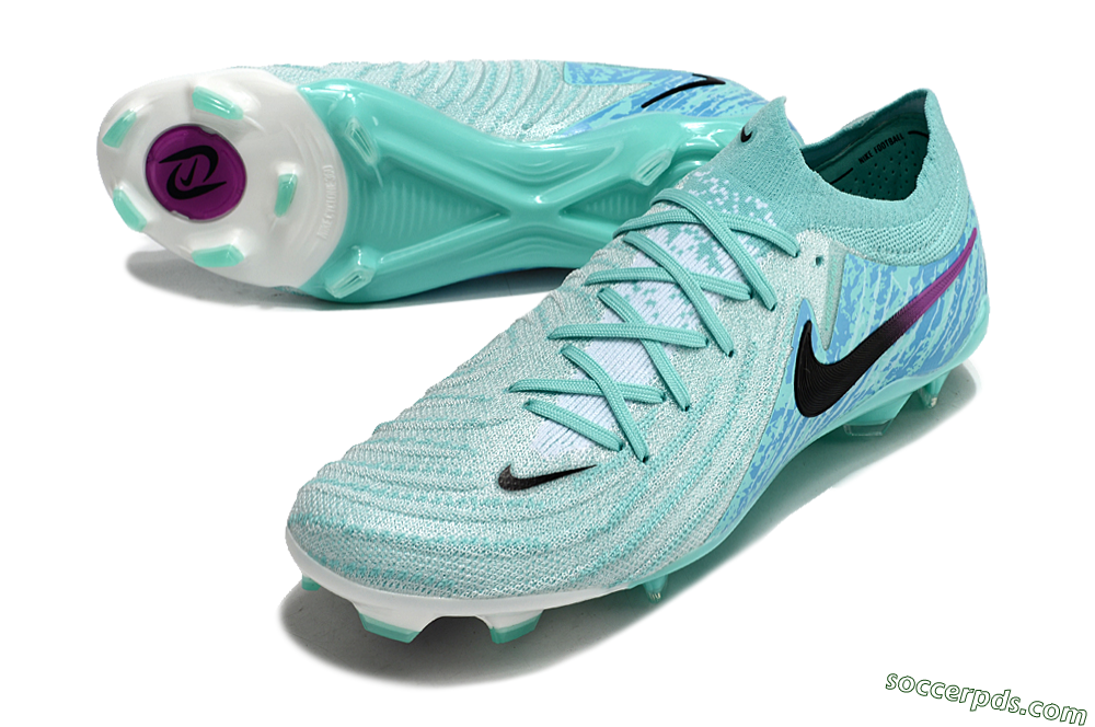 Nike Phantom Luna 2 Elite LV8 FG Low-Tops Football Boots - Jade/Black/Purple 3
