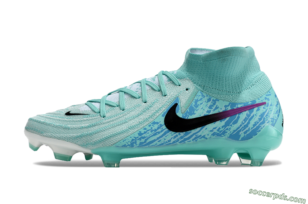 Nike Phantom Luna 2 Elite LV8 FG High-Tops Football Boots - Jade/Black/Purple 2