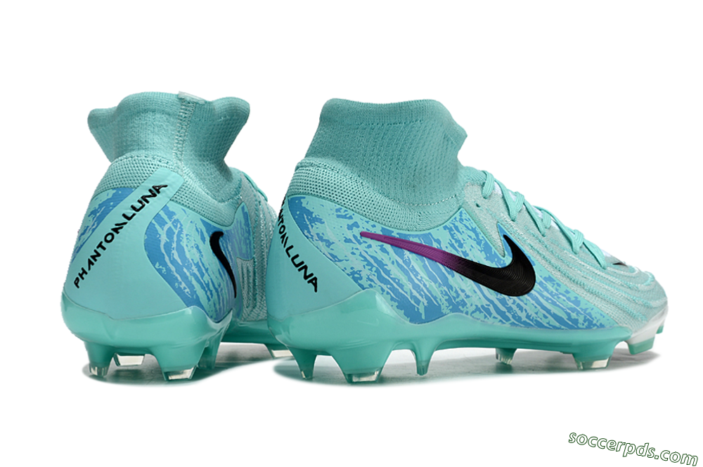 Nike Phantom Luna 2 Elite LV8 FG High-Tops Football Boots - Jade/Black/Purple 6