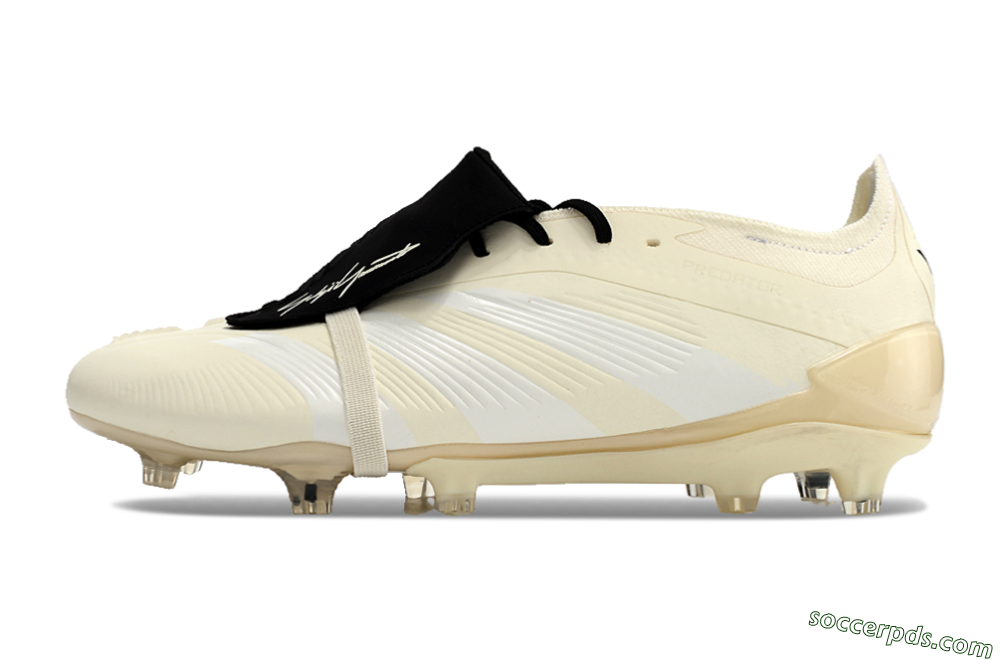 Adidas Predator Elite Foldover Tongue FG Low-Tops Football Boots - Beige/White/Black 2