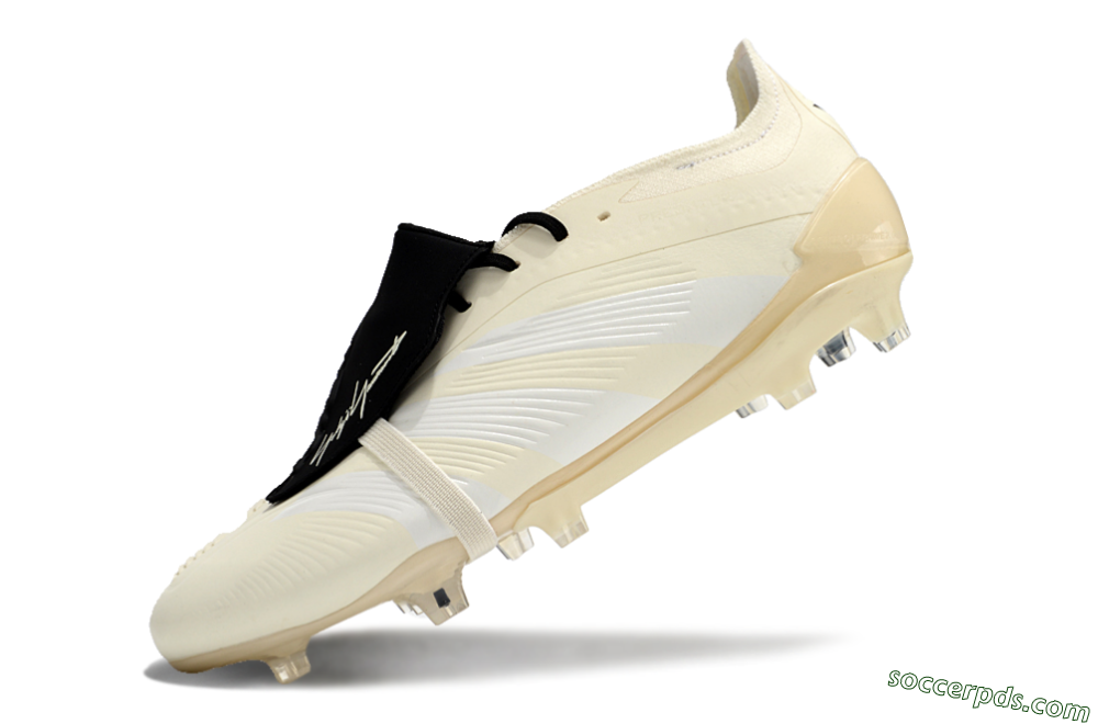 Adidas Predator Elite Foldover Tongue FG Low-Tops Football Boots - Beige/White/Black 5