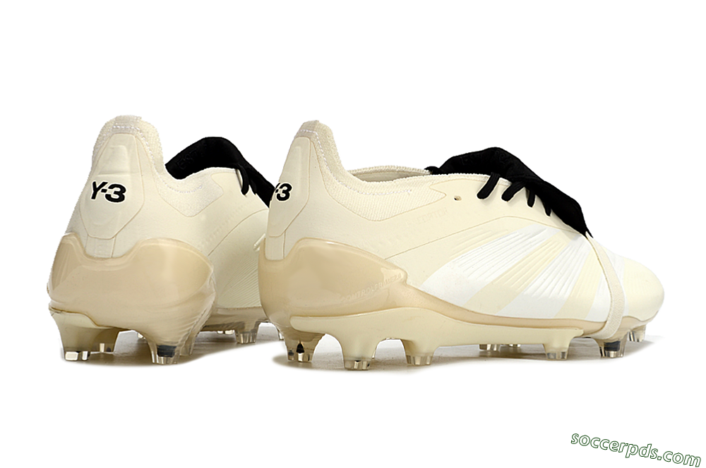 Adidas Predator Elite Foldover Tongue FG Low-Tops Football Boots - Beige/White/Black 6