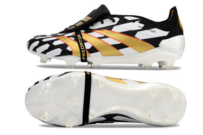 Adidas Predator Elite Foldover Tongue FG Low-Tops Football Boots - Black/White/Gold