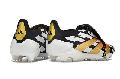 Adidas Predator Elite Foldover Tongue FG Low-Tops Football Boots - Black/White/Gold