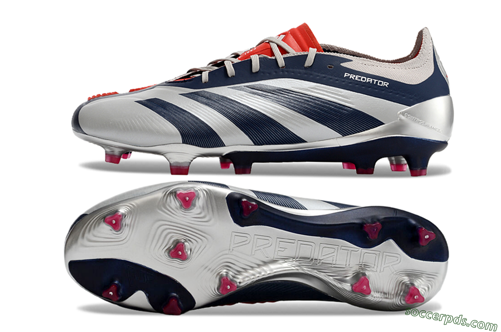 Adidas Predator Accuracy Elite FG Low-Tops Football Boots - Silver/Blue/Red 0