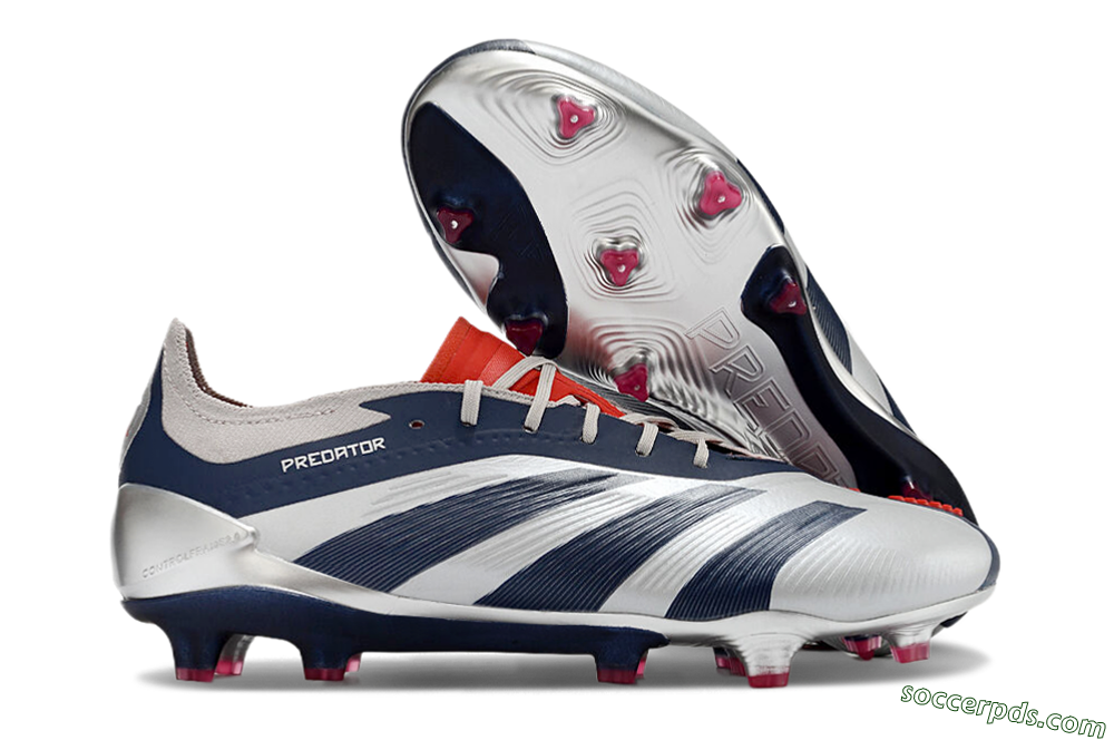 Adidas Predator Accuracy Elite FG Low-Tops Football Boots - Silver/Blue/Red 1