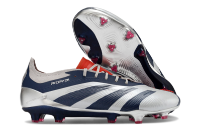 Adidas Predator Accuracy Elite FG Low-Tops Football Boots - Silver/Blue/Red