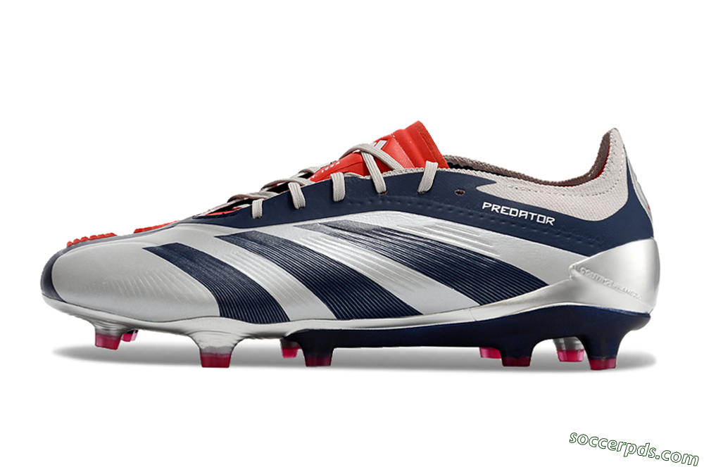 Adidas Predator Accuracy Elite FG Low-Tops Football Boots - Silver/Blue/Red 2