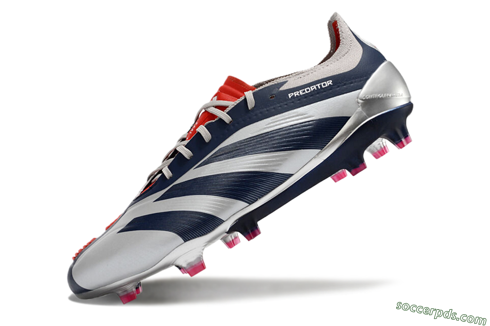 Adidas Predator Accuracy Elite FG Low-Tops Football Boots - Silver/Blue/Red 5