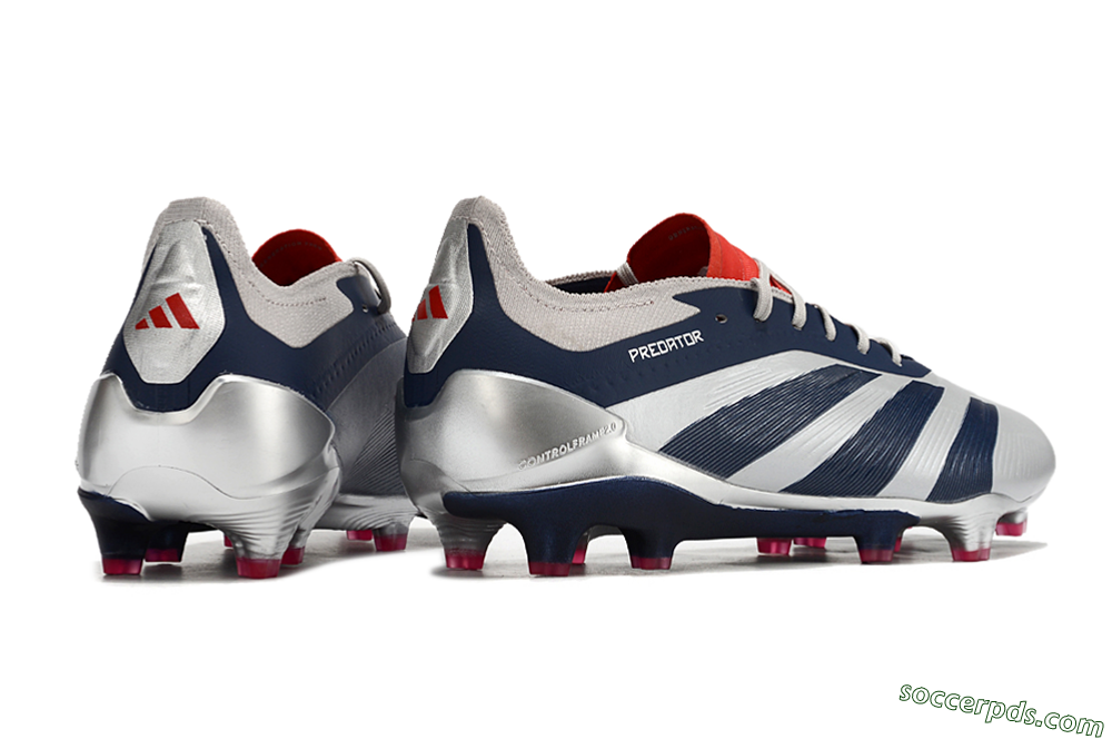 Adidas Predator Accuracy Elite FG Low-Tops Football Boots - Silver/Blue/Red 6
