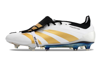 Adidas Predator Elite Foldover Tongue FG Low-Tops Football Boots - White/Gold/Black