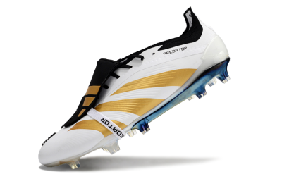 Adidas Predator Elite Foldover Tongue FG Low-Tops Football Boots - White/Gold/Black