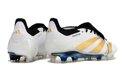 Adidas Predator Elite Foldover Tongue FG Low-Tops Football Boots - White/Gold/Black