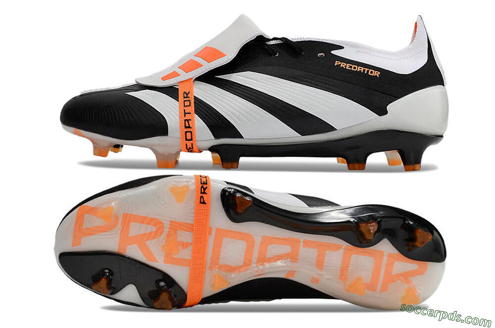 Adidas Predator Elite Foldover Tongue FG Low-Tops Football Boots - White/Black/Orange 0