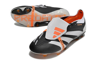 Adidas Predator Elite Foldover Tongue FG Low-Tops Football Boots - White/Black/Orange