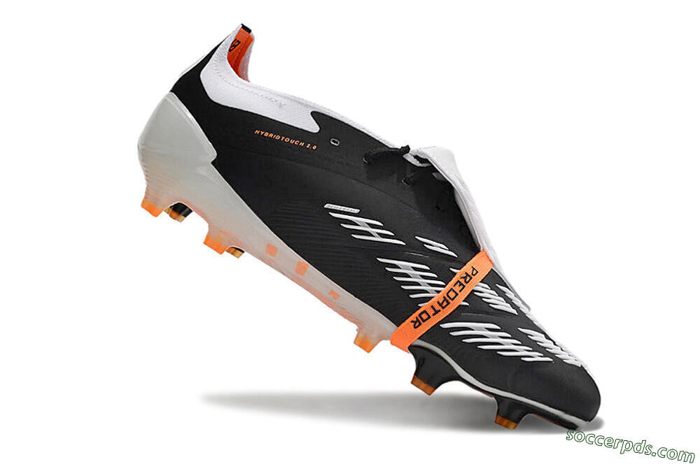 Adidas Predator Elite Foldover Tongue FG Low-Tops Football Boots - White/Black/Orange 4