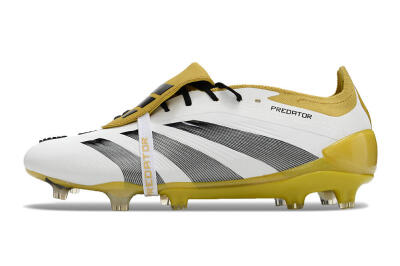 Adidas Predator Elite Foldover Tongue FG Low-Tops Football Boots - White/Black/Yellow