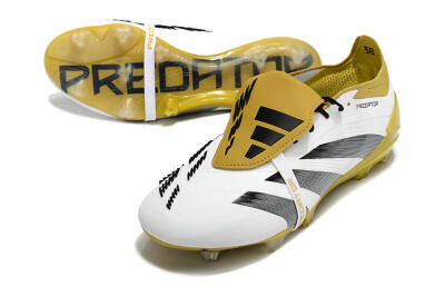 Adidas Predator Elite Foldover Tongue FG Low-Tops Football Boots - White/Black/Yellow