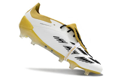Adidas Predator Elite Foldover Tongue FG Low-Tops Football Boots - White/Black/Yellow