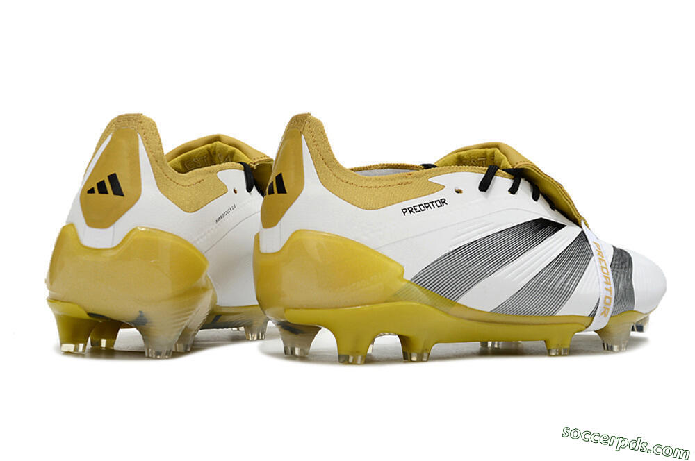 Adidas Predator Elite Foldover Tongue FG Low-Tops Football Boots - White/Black/Yellow 6