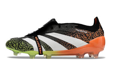 Adidas Predator Elite Foldover Tongue FG Low-Tops Football Boots - Black/White/Green