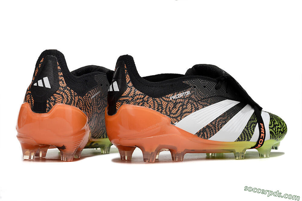 Adidas Predator Elite Foldover Tongue FG Low-Tops Football Boots - Black/White/Green 6