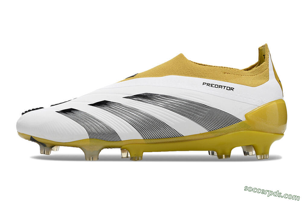 Adidas Predator Accuracy+ FG Low-Tops Football Boots - White/Black/Yellow 2