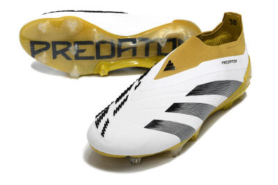 Adidas Predator Accuracy+ FG Low-Tops Football Boots - White/Black/Yellow