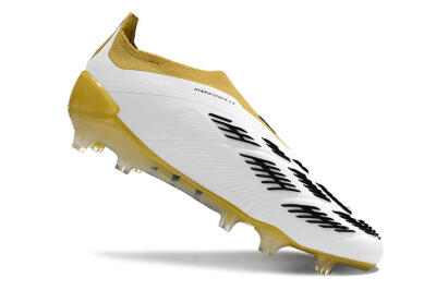 Adidas Predator Accuracy+ FG Low-Tops Football Boots - White/Black/Yellow