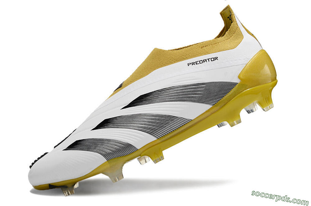 Adidas Predator Accuracy+ FG Low-Tops Football Boots - White/Black/Yellow 5