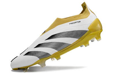 Adidas Predator Accuracy+ FG Low-Tops Football Boots - White/Black/Yellow
