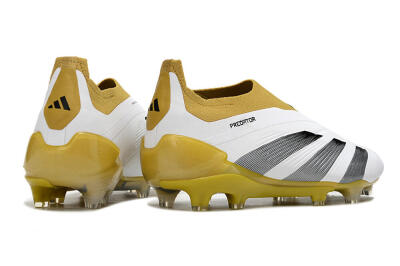 Adidas Predator Accuracy+ FG Low-Tops Football Boots - White/Black/Yellow