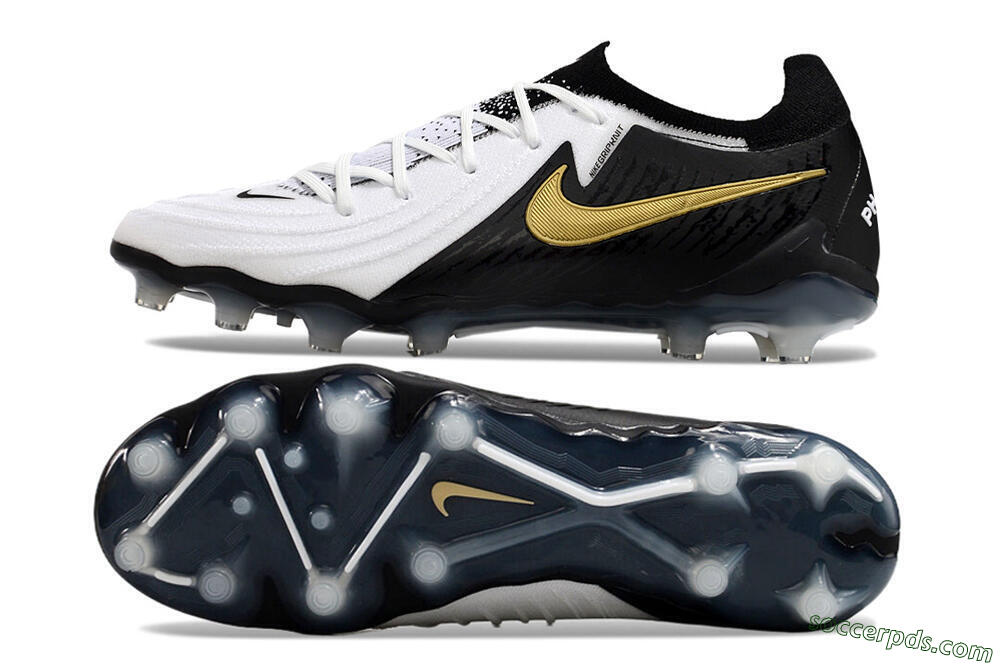 Nike Phantom Luna Elite AG Low-Tops Football Boots - White/Black/Gold 0
