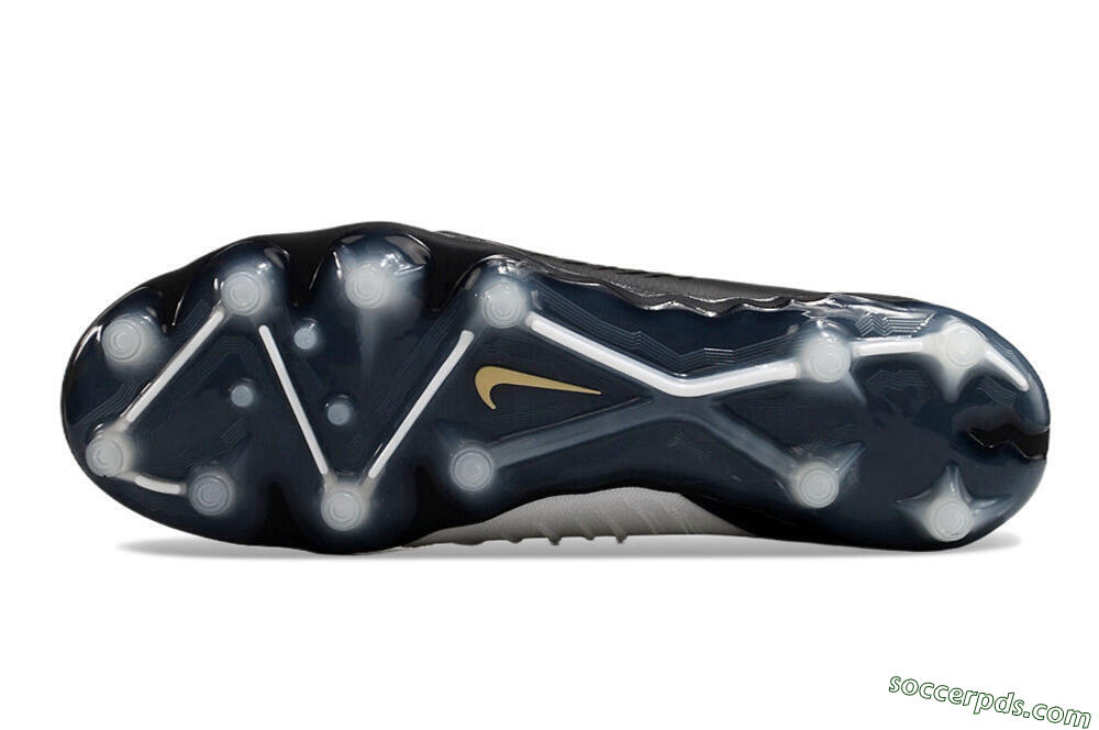 Nike Phantom Luna Elite AG Low-Tops Football Boots - White/Black/Gold 7