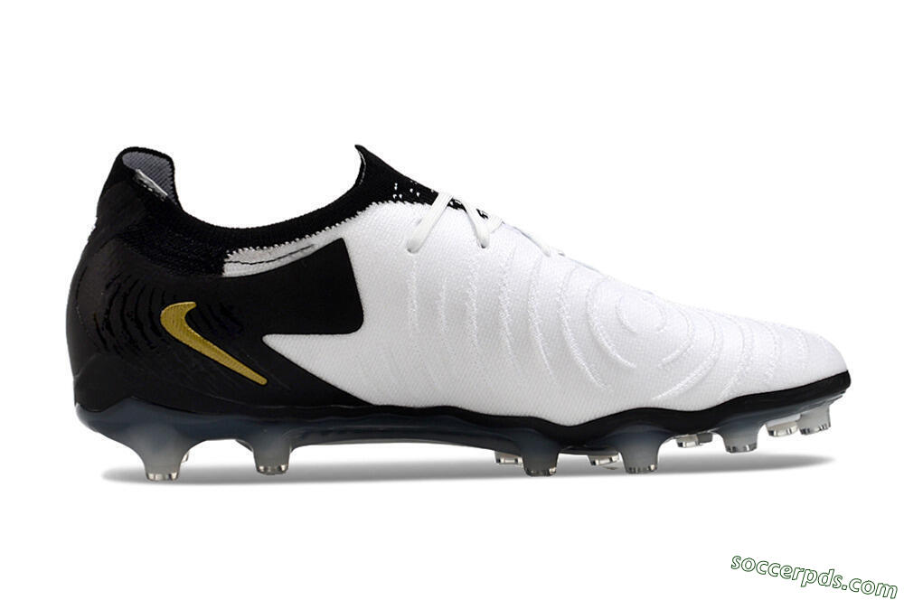 Nike Phantom Luna Elite AG Low-Tops Football Boots - White/Black/Gold 6