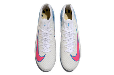 Nike Air Zoom Mercurial Vapor 16 Elite AG Low-Tops Football Boots - White/Pink/Blue