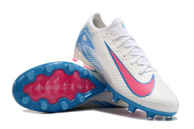 Nike Air Zoom Mercurial Vapor 16 Elite AG Low-Tops Football Boots - White/Pink/Blue