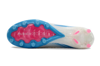 Nike Air Zoom Mercurial Vapor 16 Elite AG Low-Tops Football Boots - White/Pink/Blue
