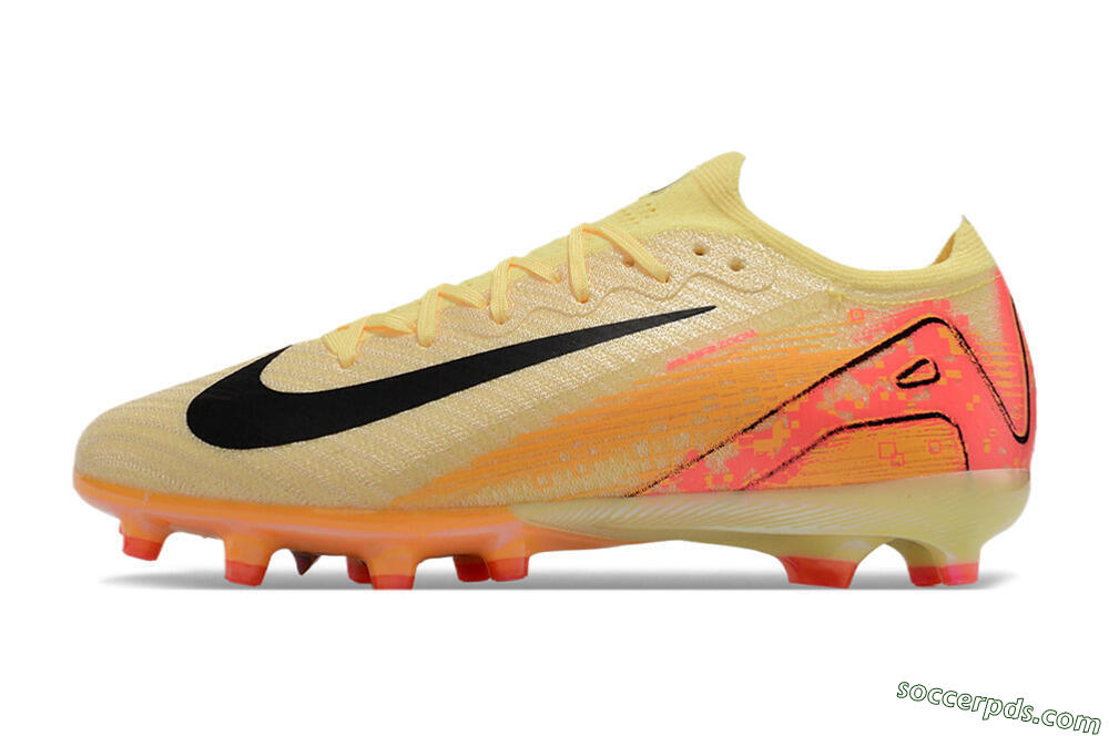 Nike Air Zoom Mercurial Vapor 16 Elite AG Low-Tops Football Boots - Yellow/Black/Orange 2